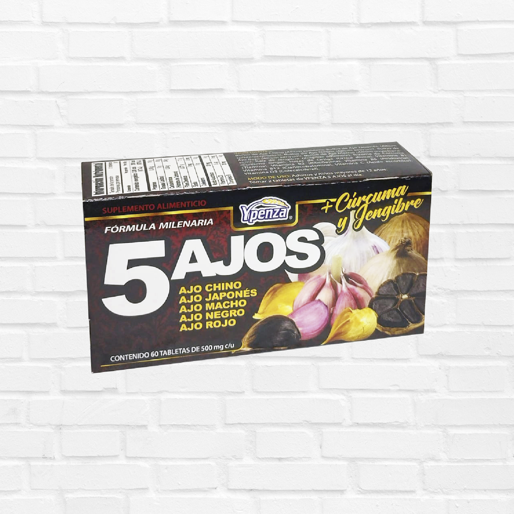5 Ajos 500mg con 60 Tab