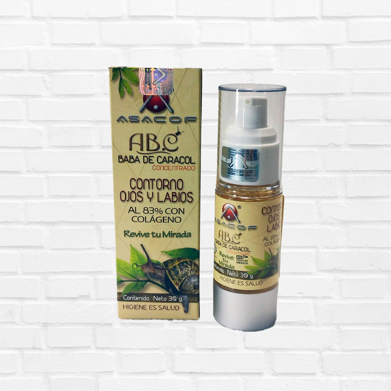 Baba de Caracol ABC Contorno de ojos y labios
