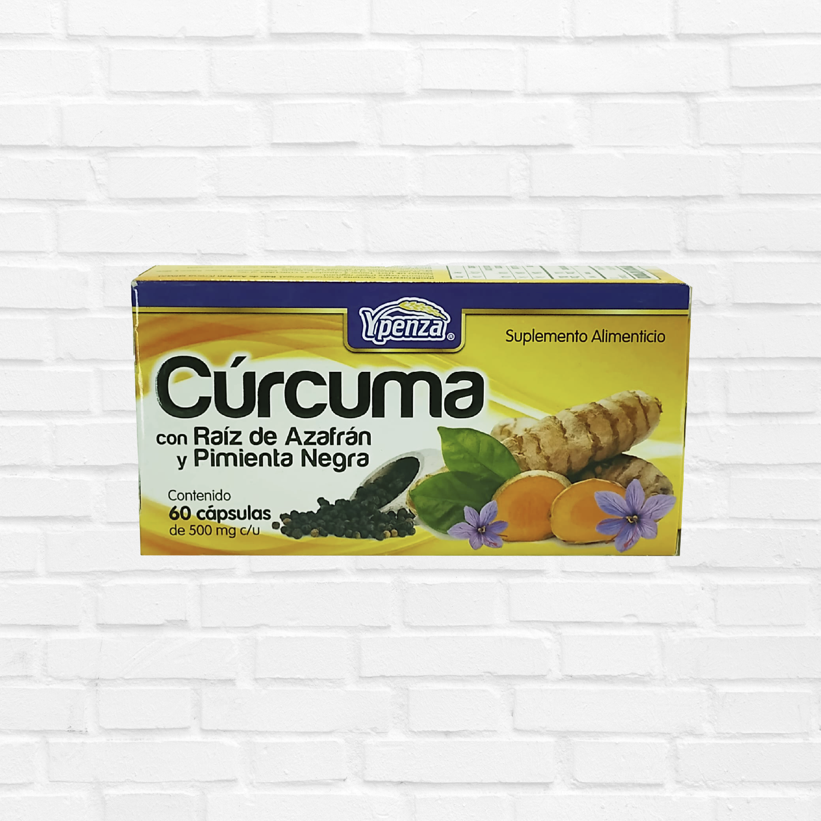 Cúrcuma con Azafrán y Pimienta 500 mg con 60 Cap