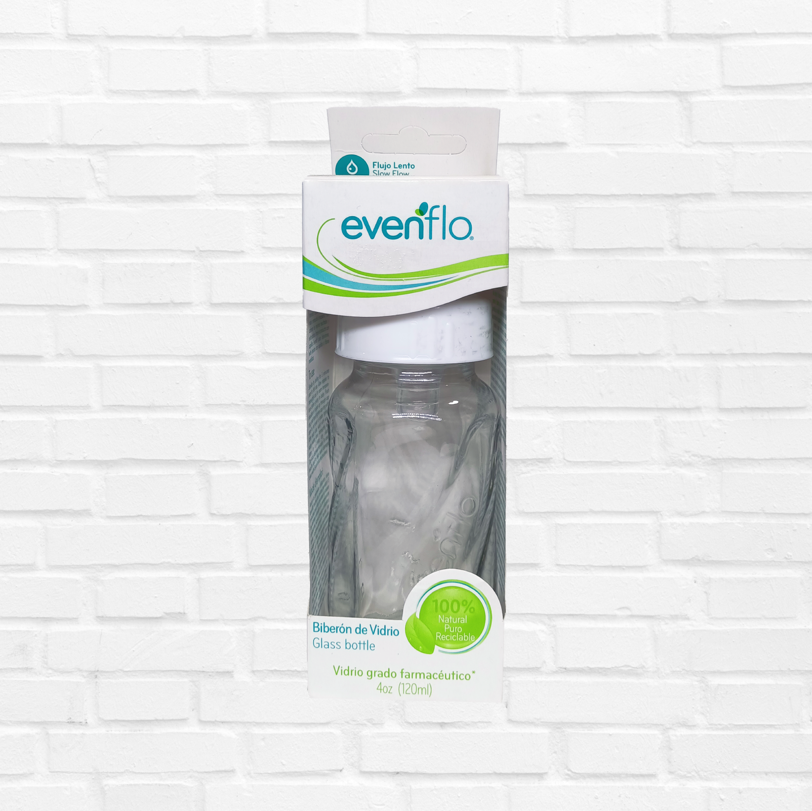 Biberón de vidrio Evenflo 120 ml